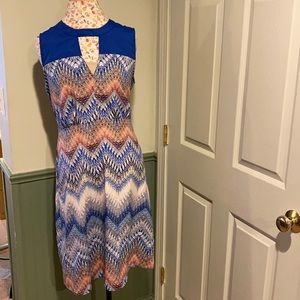 multicolored Chevron dress